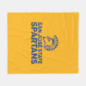 San- JoseStaat Spartans Logo Wordmark beunruhigt Fleecedecke (Vorderseite (Horizontal))