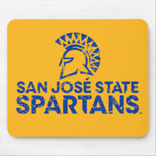San- JoseStaat Spartans Logo Wordmark beunruhigt Mousepad