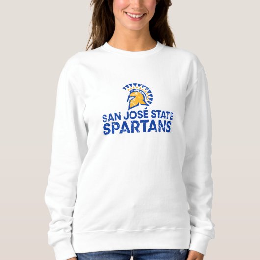 San- JoseStaat Spartans Logo Wordmark beunruhigt Sweatshirt (Vorderseite)