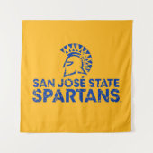 San- JoseStaat Spartans Logo Wordmark beunruhigt Wandteppich (Vorderseite)