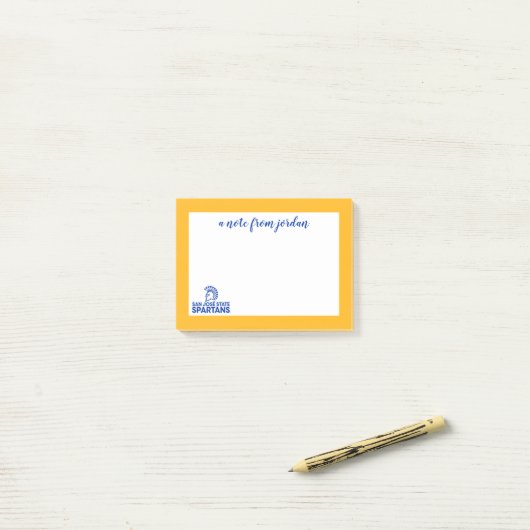 San- JoseStaat Spartans Logo Wordmark Post-it Klebezettel (Auf Schreibtisch)