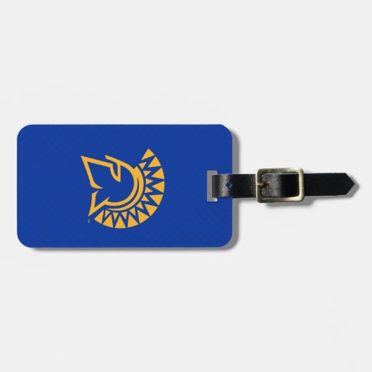 San- JoseStaat Spartans Polka-Punkt-Muster Gepäckanhänger (Vorderseite horizontal)