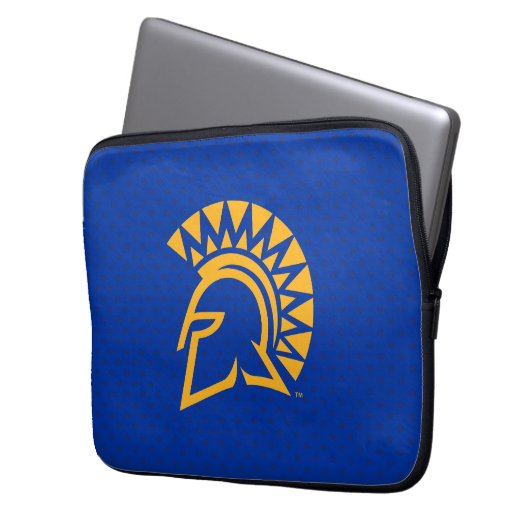 San- JoseStaat Spartans Polka-Punkt-Muster Laptopschutzhülle (Vorderseite Links)