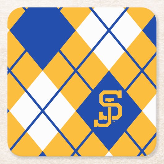 San- JoseStaat Spartans Raute Rechteckiger Pappuntersetzer (Vorderseite)