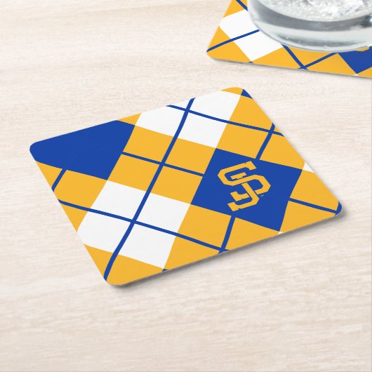San- JoseStaat Spartans Raute Rechteckiger Pappuntersetzer (angewinkelt)