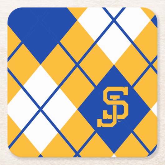 San- JoseStaat Spartans Raute Rechteckiger Pappuntersetzer (Vorderseite)