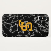San- JoseStaat Spartans schwarzer Marmor Case-Mate iPhone Hülle (Rückseite (Horizontal))
