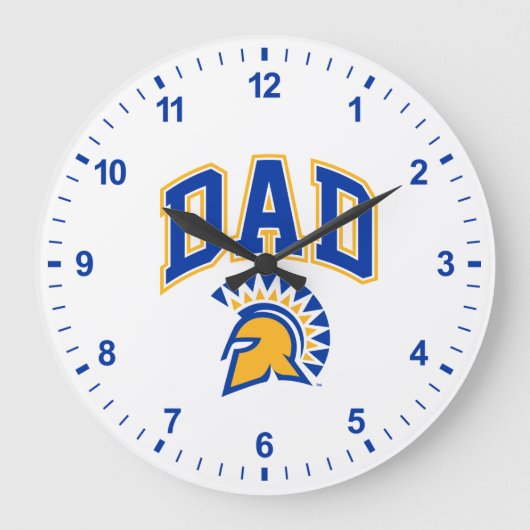 San- JoseStaat Spartans Vater Große Wanduhr (Vorderseite)