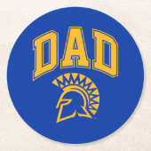 San- JoseStaat Spartans Vater Runder Pappuntersetzer (Vorderseite)