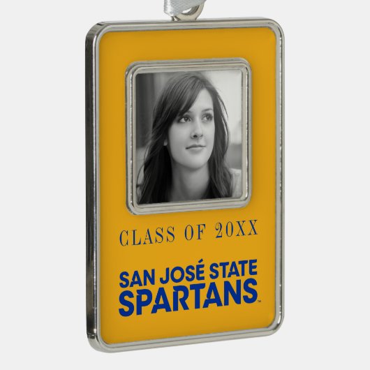 San- JoseStaat Spartans Wordmark Rahmen-Ornament Silber (Rechts)