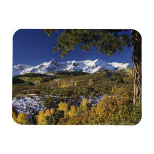San Juan Berge und Aspen Bäume in Fallfarbe Magnet