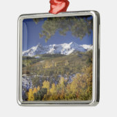 San Juan Berge und Aspen Bäume in Fallfarbe Ornament Aus Metall (Links)