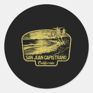 San Juan Capistrano Kalifornien Strand Surf Vintag Runder Aufkleber