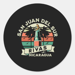 San Juan Del Sur Rivas Nicaragua Karte Artesanía S Runder Aufkleber