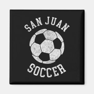 San Juan Fußball Retro abgenutzt 90er Jahre Vintag Magnet