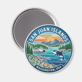 San Juan Inseln USA Magnet (Vorderseite/Rückseite)