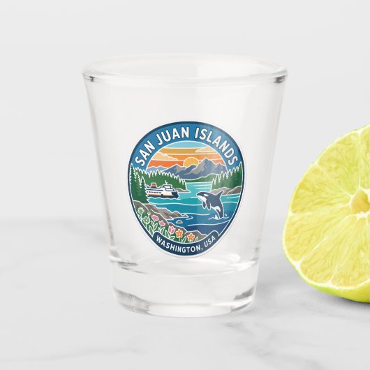 San Juan Inseln USA Schnapsglas (Vorderseite)