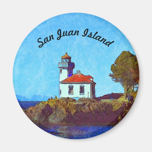 San Juan Island Limon Kiln Leuchtturm Magnet (Vorne)
