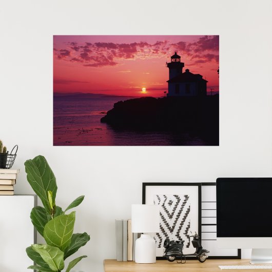 San Juan Island, Limoner Kiln Leuchtturm Poster (Heimbüro)