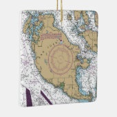 San Juan Island WA Chart Keramikornament (Rechts)