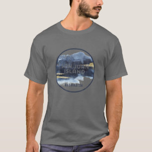 San Juan Island, Washington Pacific NW Wassercolor T-Shirt