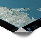 San Juan Island, Washington Satellitenposter Poster (Ecke)