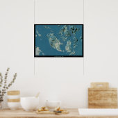 San Juan Island, Washington Satellitenposter Poster (Küche)