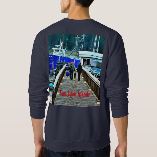 San Juan Islands Boaters and Dog Sweatshirt (Rückseite)