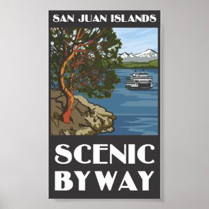 San Juan Islands Landschaftlich Byway Poster