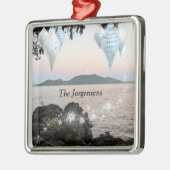 San Juan Islands - Moon Rising Over Cypress Island Ornament Aus Metall (Links)