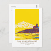 San Juan Islands National Monument Washington Postkarte (Vorne/Hinten)