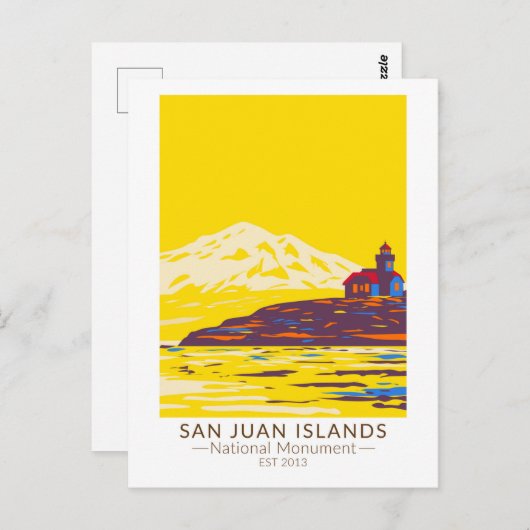 San Juan Islands National Monument Washington Postkarte (Vorne/Hinten)