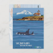 San Juan Islands Postkarte (Vorne/Hinten)
