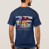 San Juan Islands Sunset and Sailboats Tee Shirt (Rückseite)