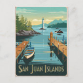 San Juan Islands Vintag Postkarte (Vorderseite)