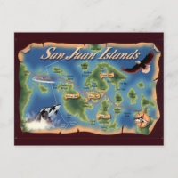 San Juan Islands WA Postkarte