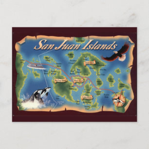 San Juan Islands WA Postkarte