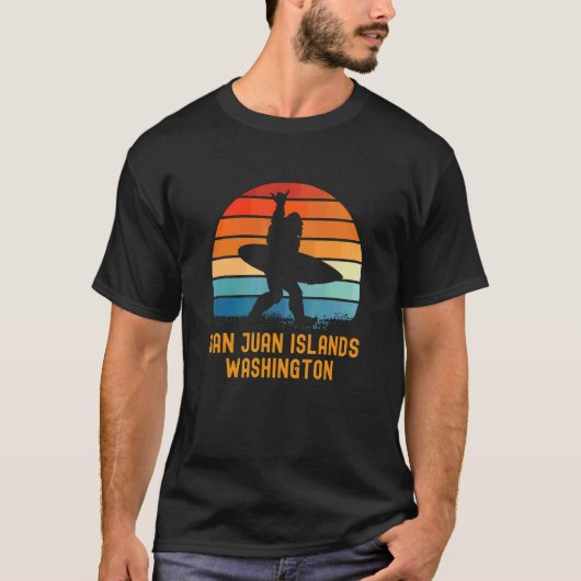 San Juan Islands Washington Sasquatch Souvenir T-Shirt (Vorderseite)