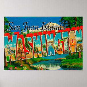 San Juan Islands, WashingtonLarge Letter Poster