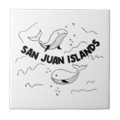San Juan Islands Whales Fliese (Vorderseite)