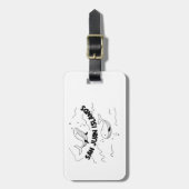 San Juan Islands Whales Gepäckanhänger (Vorderseite vertikal)