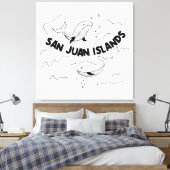San Juan Islands Whales Leinwanddruck (Insitu (Schlafzimmer))