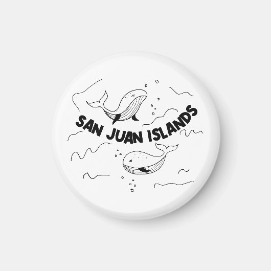 San Juan Islands Whales Magnet (Vorne)