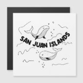San Juan Islands Whales Magnetkarte (Vorne/Hinten)