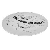 San Juan Islands Whales Schneidebrett (Ecke)