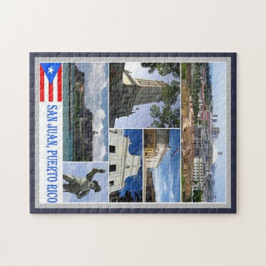San Juan - Mosaic - Puerto Rico - Puzzle (Horizontal)