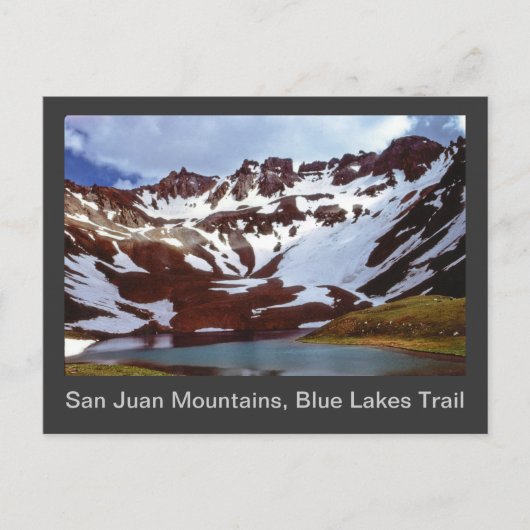 San Juan Mountains, Blue Seen Trail Postkarte (Vorderseite)