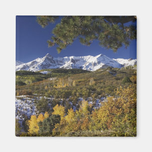 San Juan Mountains und Espen in Herbstfarben Magnet