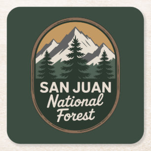 San Juan National Forest Rechteckiger Pappuntersetzer