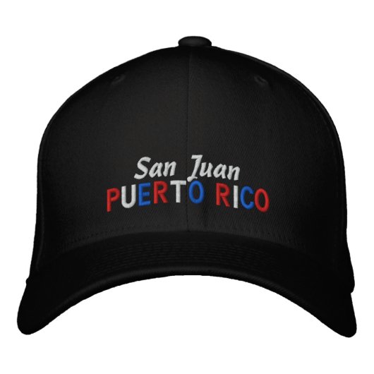 San Juan Puerto Rico Bestickte Kappe (Vorderseite)